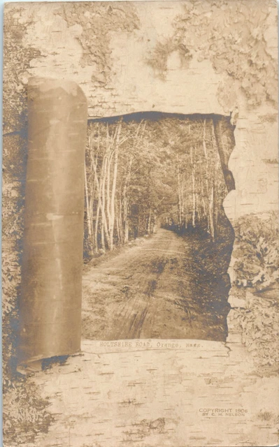Rppc Orange Massachusetts 1906 Unique Holtshire Road Franklin County Real Photo