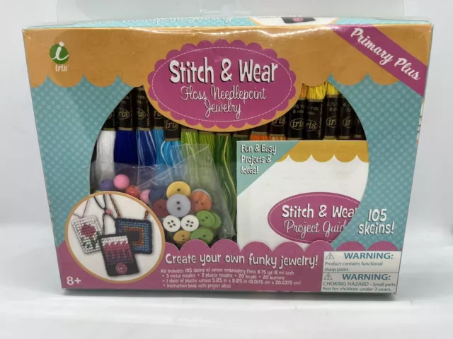 Kit artesanal de fabricación de joyas con punta de hilo y desgaste de iris edades 8+ sellado sin envío