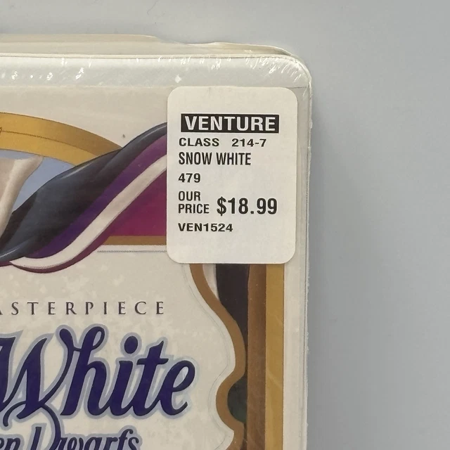WALT DISNEY SNOW White and the Seven Dwarfs VHS Masterpiece NOS SEALED ...