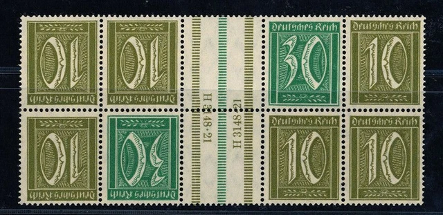 Deutsches Reich Zusammendruck KZ 9 mit HAN postfrisch
