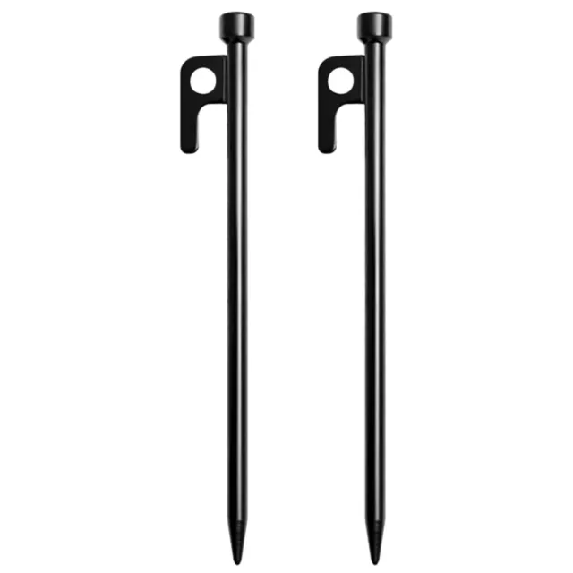 2 Pcs Cast Iron Tent Stakes Heavy Duty Forged Pegs Inflatable Tents Camping