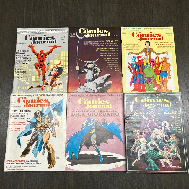 The Comics Journal Lot of 6 ~ # 58 59 60 61 62 63 Complete Run Frank Miller