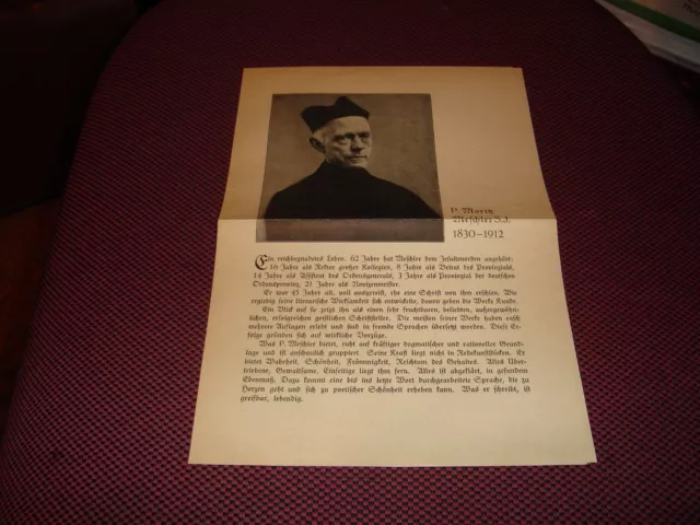 Um 1912 P Moris Meschler S.J. - Bild Heiligenbild Buch