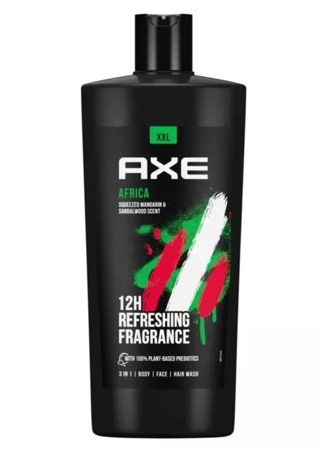 AXE Gel Douche XXL Africa 0,7L 3in1 Shampooing Haarwäsche Du Cheveu Peau Parfum