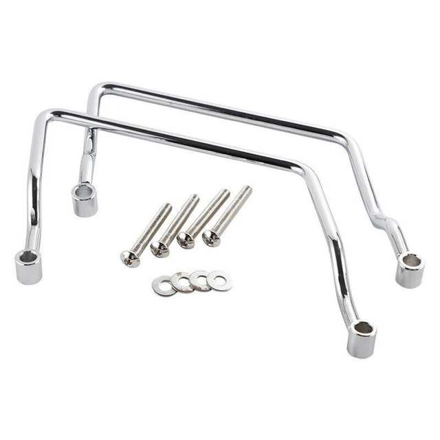 Universal 1 Pair Motorbike Side-Mounted Saddle Bag Support Rod Bracket Luggage