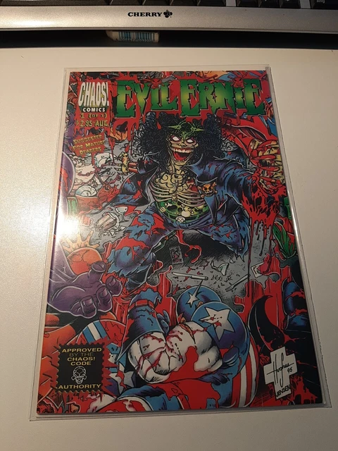US CHAOS Evil Ernie vs. the Superheroes (1995) #1 Lady Death appearance & POSTER