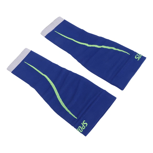 (XXL) Manga de pantorrilla azul oscuro pierna manga de compresión para mujeres para deportes