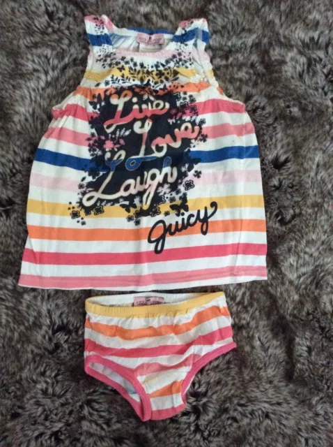 JUICY COUTURE Designer Girls Outfit Set 6-12 months