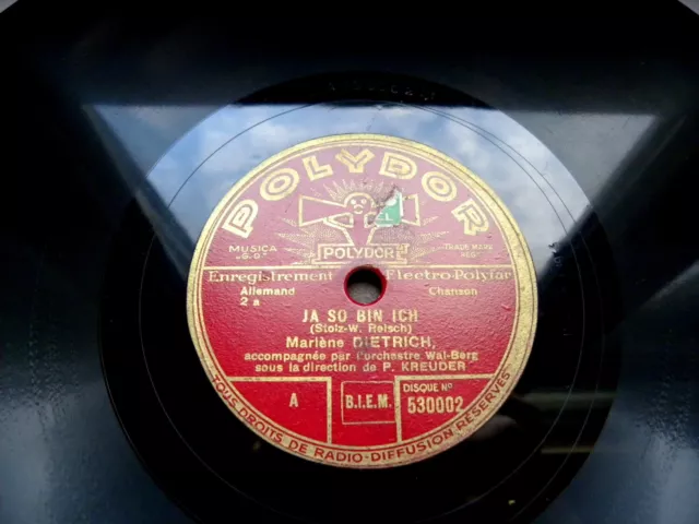 0516/MARLENE DIETRICH-Ja, so bin ich- rec. 1933 -Wo ist der Mann-78rpm Schellack