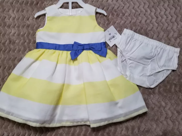 Nwt Carters 2-Piece Stripe Dress - Baby Infant Girl 6 Months - New