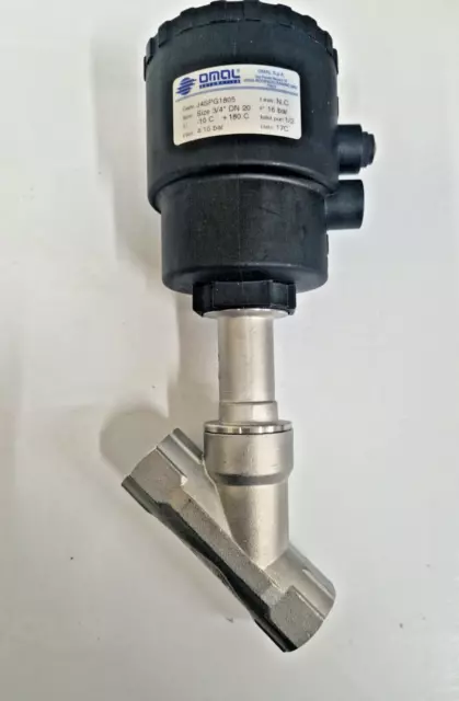 3/4 Bsp Angle Siège Valvule, Piston Valvule N/C , OMAL 16 Barre Évalué, DN20