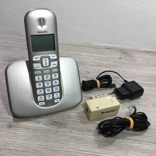 Philips XL 390 Téléphone Fixe Sans Fil Sénior Grandes Touches Combiné avec Base