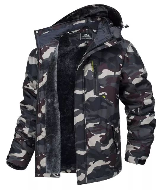 Mens Ski Snowboard Jacket Winter Insulated Fleece Lined Warm Coat Windproof Coat