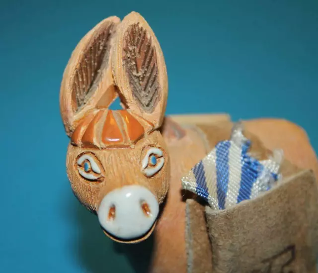 Artesania Rinconada DONKEY Animal Figurine Uruguayan VINTAGE Ceramic Burro Mule