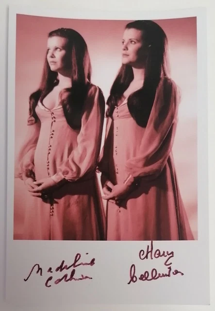PRINT - Autograph Reprint 6"X4" Mary Madeline Collinson Twins Hammer Horror