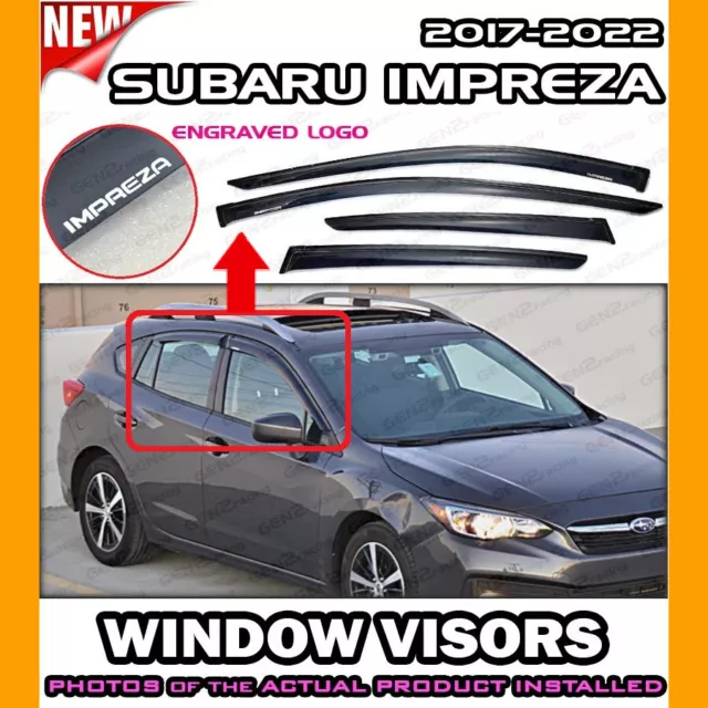 WINDOW VISORS for Subaru 2017 → 2022 Impreza DEFLECTOR RAIN GUARD VENT SHADE
