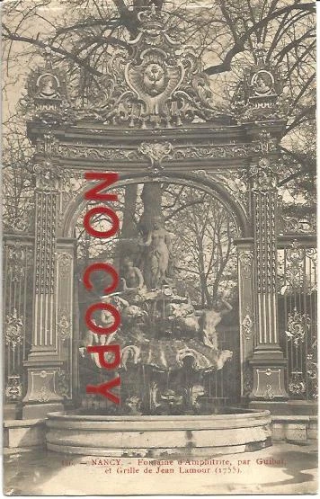 Nancy, Fontaine d'Amphitrite par Guibal et Grille de Jean Lamour, 23.6.1906.