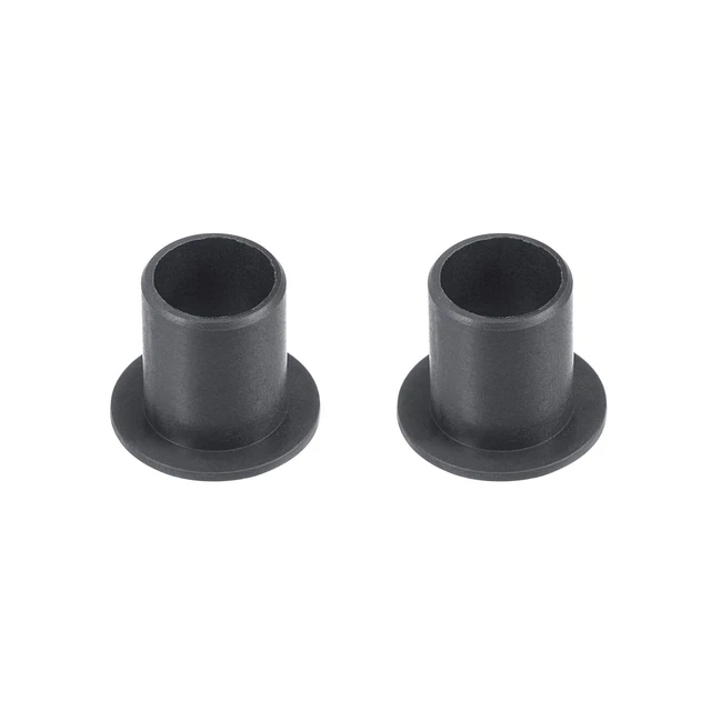 Flangiato Manica Cuscinetti 10mm Alesaggio 12mm DE 15mm Lunghezza Nero 2pz