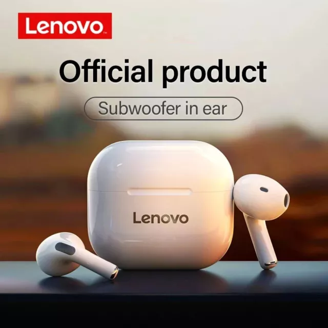 Lenovo écouteurs sans fil LP40 TWS Bluetooth 5.0, double stéréo, tactile, basse