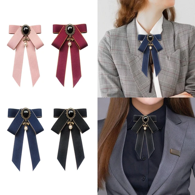 Broche Nœud Papillon Vintage Avec Abeille Et Cristaux – Accessoire Mode Femme Pour Cravate Ou Chemise