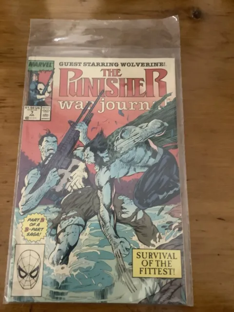 The Punisher War Journal Vol 1 #7 July, 1989 Marvel Comic Book By Carl Potts