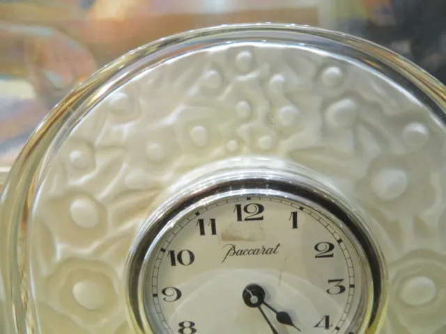 ancienne pendulette de table cristal BACCARAT epok1950 st art deco pendule clock 2