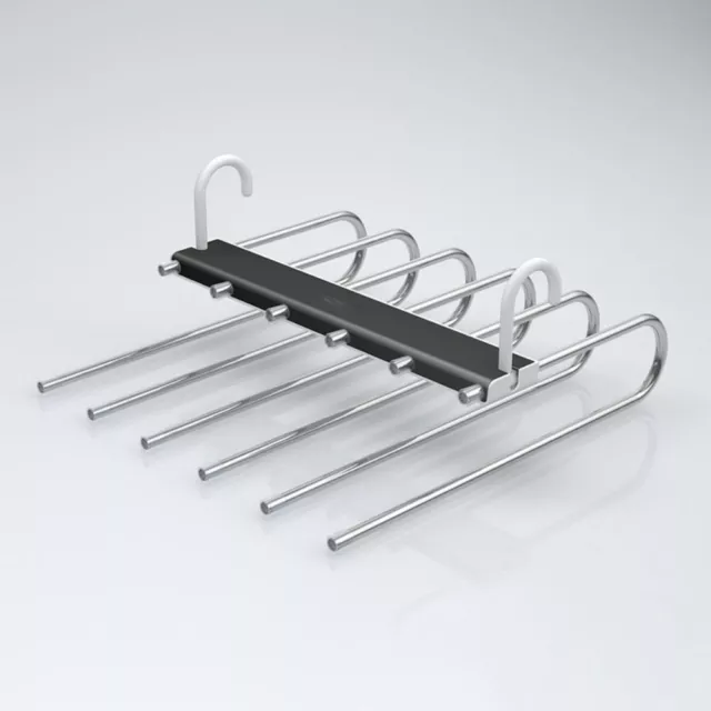 Bearing Folding Pants Rack Stainless Steel Clip Pull Pants Rack