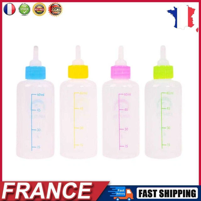 Portable 60mL Pet Milk Feeding Bottle Pacifier Set Dog Cat Drinking Water Feeder