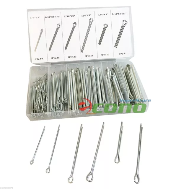 144Pc Cotter Pins Extra Large Pin Assortment Cotter Keys Set Large Assorted