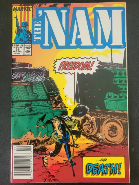 The 'Nam #39 (1989) Marvel Comics War! Murray! Newsstand! Michael Golden Cover