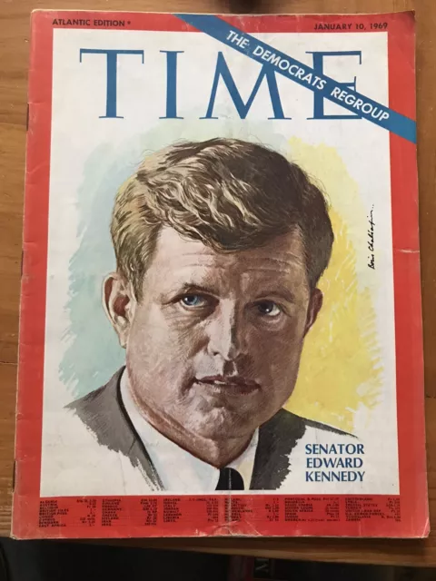 TIME Magazine 1969 Edward Kennedy JFK Spacecraft Apollo 8 Pics Castro No Label