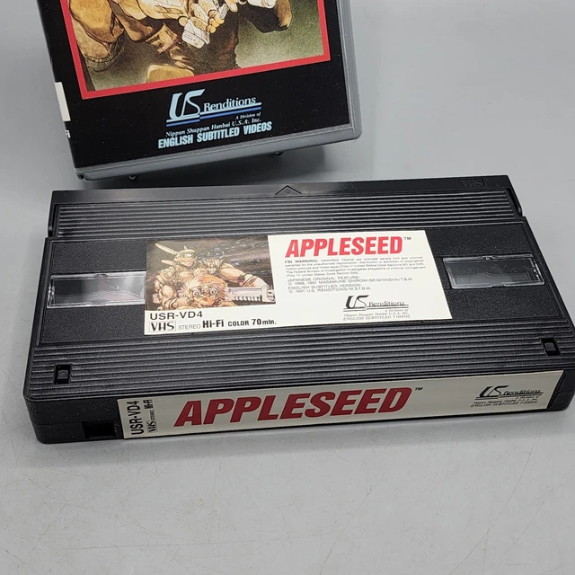 APPLESEED VHS ANIME Masamune Shirow US Renditions English Subtitled USR ...