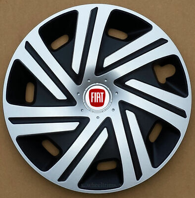 Silver/Black  4x16" wheel trims to fit FIAT BRAVO,DOBLO,500L ,CROMA
