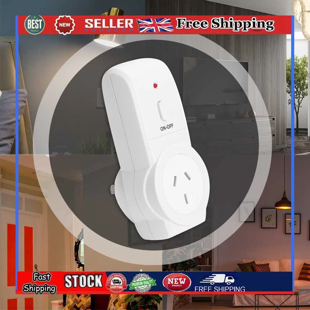 Spina mobile 10 A 240 V 50 Hz telecomando wireless acceso/spegnimento portatile per lampada luminosa