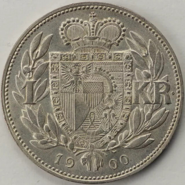 1 Krone - Liechtenstein - 1900 - Johann II - VZ