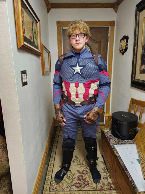 Avengers Endgame Captain America Costume Steve Rogers Cosplay Suit