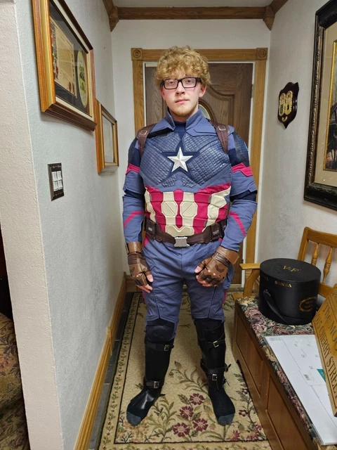 Avengers Endgame Captain America Costume Steve Rogers Cosplay Suit Avengers Endgame Captain America Costume Steve Rogers Cosplay Suit