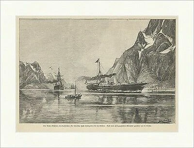 Von Kaiser Wilhelms Nordlandfahrt: Kaiserliche Jacht Kircher Holzstich E 14019