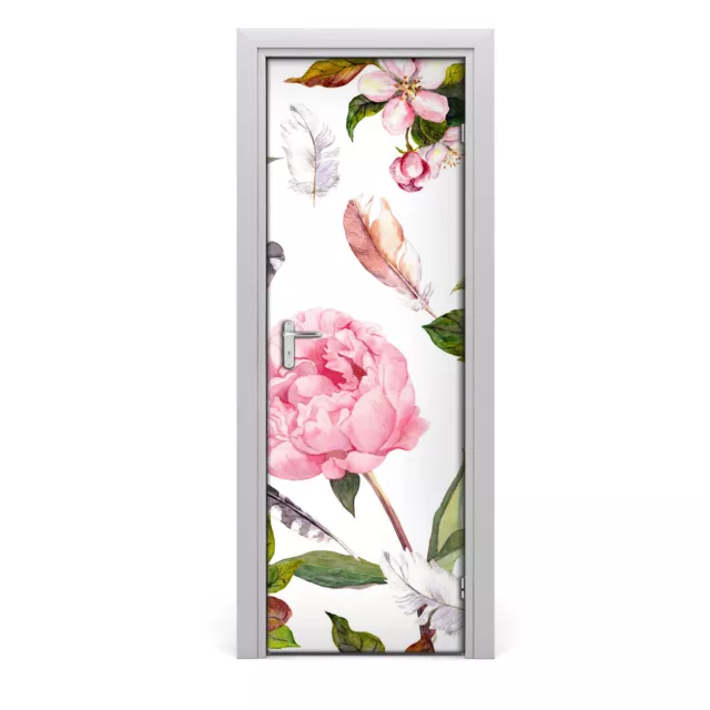 Pegatinas Para Puertas de Autoadhesivo Murales  75x205 cm patrón de flores