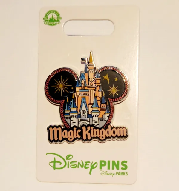 Disney World Parks Mickey Mouse Ears Icon Magic Kingdom Cinderella Castle Pin