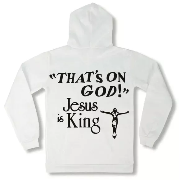 KANYE WEST JESUS is King That's on God Pullover Hoodie S-5XL Ye Merch ...