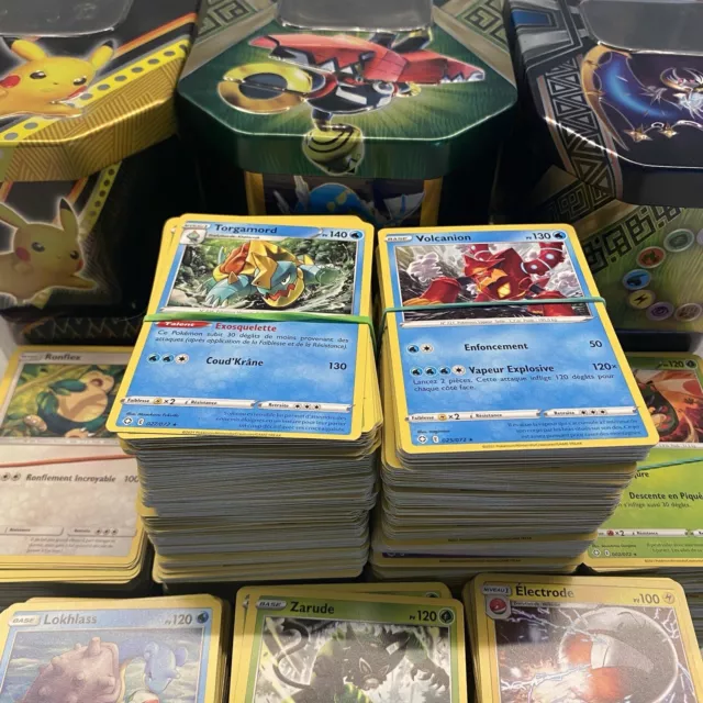 ⭐️ Lot de 500 cartes pokemon sans doubles neuves Françaises ⭐️