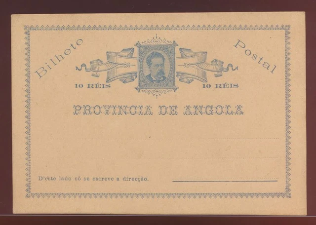 Angola Ganzsache 10 Reis postal stationery King Ludwig I