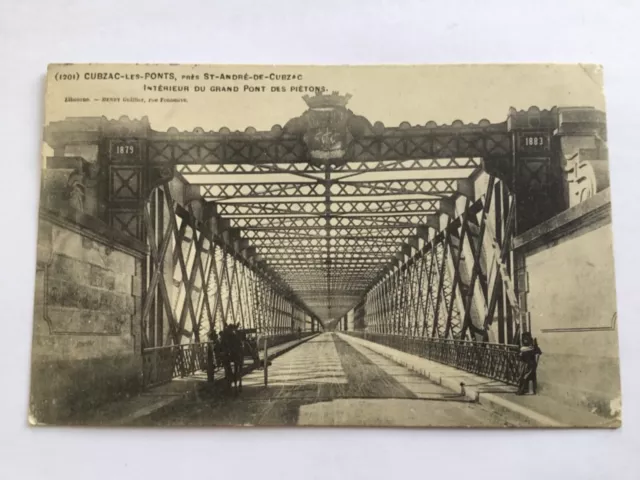 CPA Interior of the Great Pedestrian Bridge - Cubzac-les-Ponts (33) Gironde