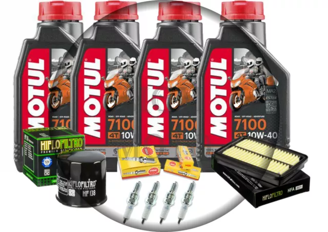 Kit Tagliando Suzuki Gsf Bandit 1250 Motul 7100 10W40 Candele Filtro Aria Olio