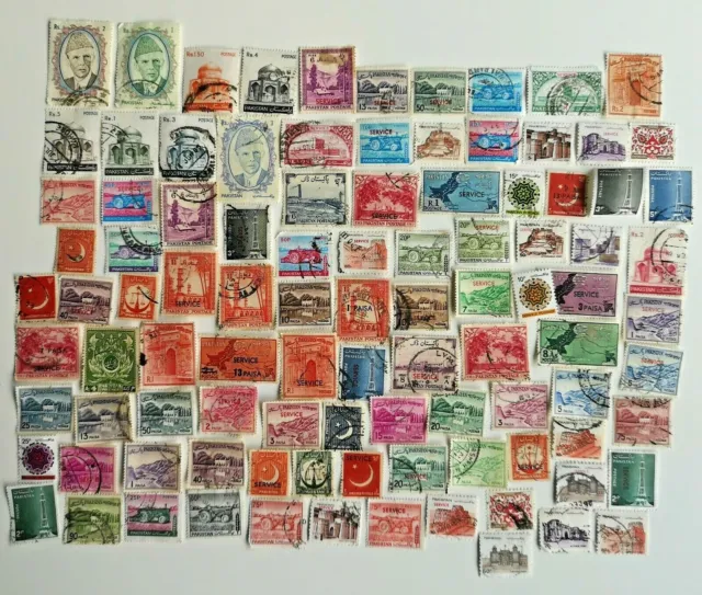 Pakistan Stamps Collection - 100 to 1500 Different Stamps