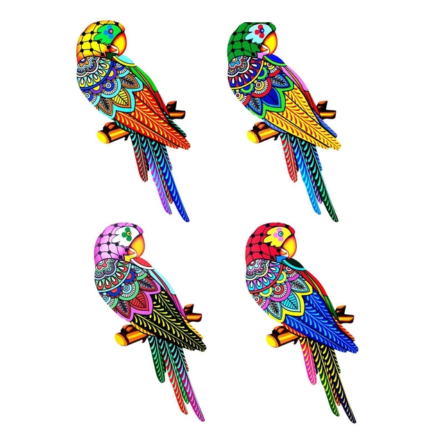 Metall-Papagei-Wanddekoration, Wandkunst, bunte Vogelskulptur, hängender Vogel