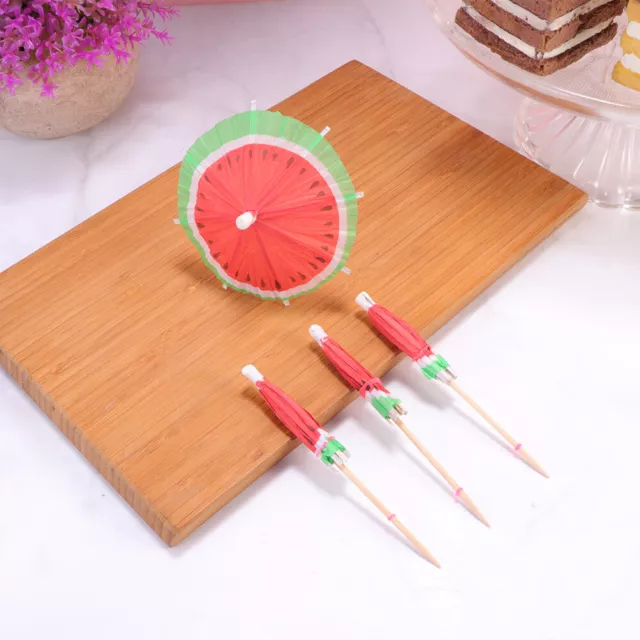 50 PCS Bamboo Parasol Cake Pick Buffet Party Sandwich Picks