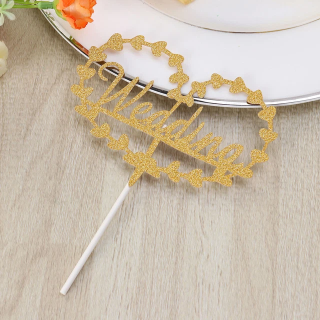 10 piezas de papel boda guirnalda amor pastel selecciones de frutas postre T