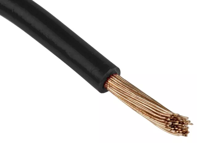 Black Tri Rated Cable 0.5Mm - 35Mm Marine Automotive 12V 240V Cut To Length